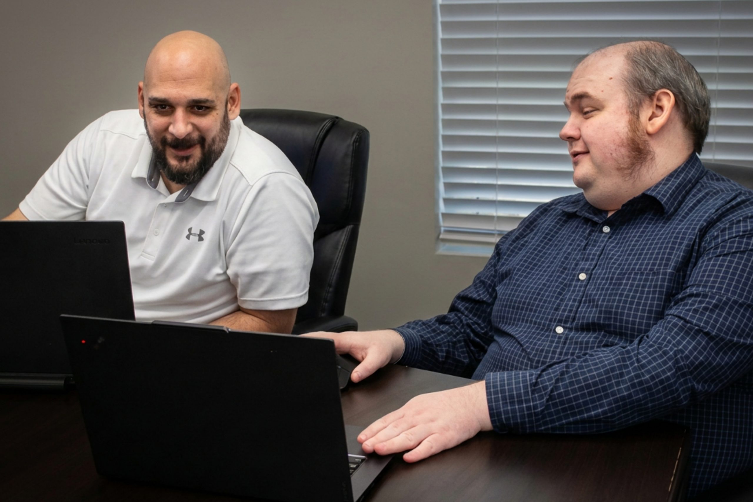 two engineers consulting